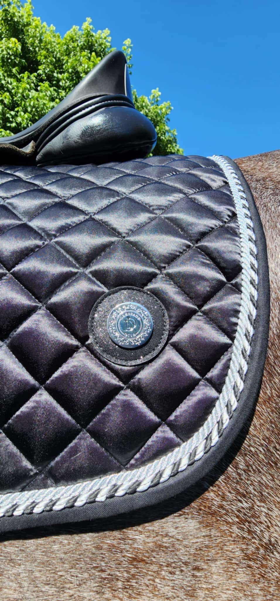Saddle Pad Black satin